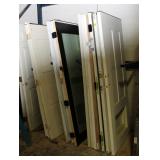 Interior And Exterior Doors, Solid And Hollow Core, Some With Glass And Some Without, Qty 8