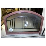 Beveled Stained Glass Side Lite Windows with Vinyl Trim, 50" X 10", Qty 2 And Arch Window 18" X 26.5