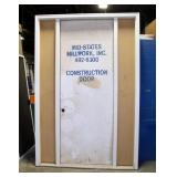 Pre-Hung Construction Door With Sidelights, 99" x 67" Overall Size