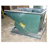 Jesco Industrial Steel Self Dumping Forklift Hopper, 1 Yard, 2,000 Pound Capacity, 37" x 40" x 54"