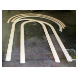 Molded Arched Window Casings, Various Sizes And Degrees, Qty 5