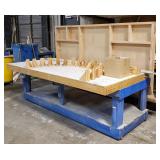 Custom Built Rolling Trim Molding Table, With 2 Interchangeable Tops, 33" x 96" x48"