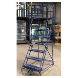 Louisville Rolling Warehouse Ladder, With Safety Rail, 8