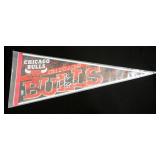 Michael Jordan And Scottie Pippen Autographed Chicago Bull Pennant, Larry Bird And Dennis Rodman Pla