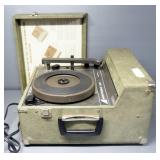 Vintage Audiotronics Record Player Model 312T, In Self Contained Carry Case, With Instructions, Powe