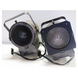 Altman 8" Quartz Focusing Fresnel Stage Lights, Qty 2, With Gel Frame And Pipe Clamp