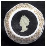 Queen Elizabeth II Baccarat Crystal Sulphide Paperweight