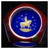 George Washington Riding A Horse Saint Louis, France Crystal Sulphide Paperweight