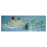 Boat Glass Candy Containers, Qty 5