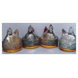 Chicken, Duck, And Owl Glass Candy Containers, Qty 12