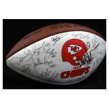 Kansas City Chiefs 1993 Autographed Football Signed By 7 Players, And 1993 Team Auto Stamped Footbal