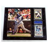 Dave Henderson Kansas City Royals Autographed Photo With COA, On Plaque With Cards