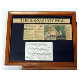 Baseball Commemorative Memorabilia, Includes Don Gutteridge Autographed Note, Frank Leroy Chance Ima