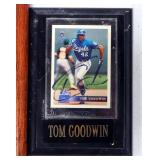 Tom Goodwin Kansas City Royals Autographed Player Card And Autographed Caricature Numbered 70/250