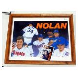 Nolan Ryan Autographed Biography With COA, Poster And Drawing