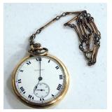 Hallmark 17-Jewel Pocket Watch With Chain
