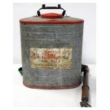 Vintage D.B. Smith Indian Fire Pump, With Galvanized Tank And Brass Nozzle