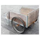 Lawn And Garden Cart With 2 Wheels And Metal Handle, 30" High x 32" Wide x 65" Long (Including Handl