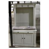 Painted Solid Wood Cabinet 79" X 46.5" X 19" And 2 Door Buffet With Pull Out Shelf 30.5" X 45.5" X 1