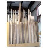 Trim Lumber, Including Oak, Walnut, Maple And Beach Wood, Includes Lumber Rack, Most 10
