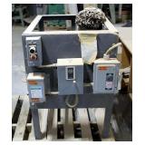 Metal Tool Stand With Electrical Hookups And Leeson Model C4T11FZ2B,1/2HP Motor With Polishing Wheel