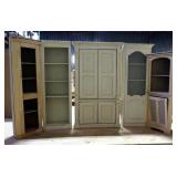 Salesman Sample Size Furniture, Including Corner Cabinet, Entertainment Center, 3 Piece, And Rounded