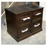 Solid Wood 4 Drawer File Cabinet, New, 30" x 36.25" x 24"