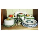 Ceramic Dishware Including, Casserole Dishes With Lids, Serving Platter, Serving Plates And More