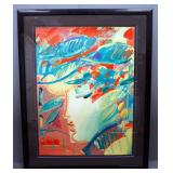 Peter Max (German-American, 1937 - ), "The Beauty", Limited Edition Serigraph #108, 1990, Signed Fra
