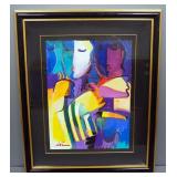 Ali Golkar (Iranian, 1948 - ), "Untitled", Acrylic On Paper, Signed Framed And Matted