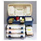 Plano Tackle Box Model 7271 With Contents, Includes Lures, Line, Bobbers And More