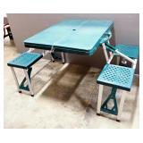 Portable Picnic Table With Built-In Seats