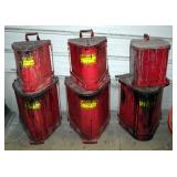 Eagle Oily Waste Cans, 6 Gallons, Qty 2 And 14 Gallons, Qty 3 And Protectoseal 6 Gallon Oily Waste C