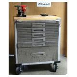 Seville Classics 6-Drawer Rolling Tool Cabinet With Contents, Including Combination Wrenches, Allen 