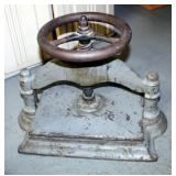 Antique Cast Iron Press, 15" x 12" x 19"