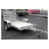 2012 Aluma 548LW Aluminum Utility Trailer With Drop Gate, VIN# 1YGUS081DB090531