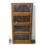 Modern Style Barrister Bookcase, With 4 Total Shelves And Glass Fronts