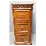 3-Drawer Standing Filing Cabinet With File Folders, 43.5" High x 19.5" Wide x 19" Deep