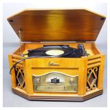 Emerson Model NR303TT AM/FM CD Cassette Turntable Phonograph Stereo Combo System, Includes 2 Records