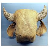 Rustic Home Decor, Includes Cow Head Basket, "Frische Eier" (Fresh Eggs) Cage With Key, and Wall Han