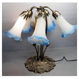 Tulip Shade Table Lamp With Metal Base, Powers On