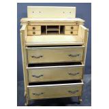 Flip Top Desk/ Dresser, With 3 Lower Drawers, 4 Upper Drawers, Cubbies And Pullout Work Station, 35"