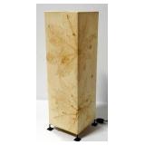 Rice Paper Shade Style Table Lamp With Leaf Imprints