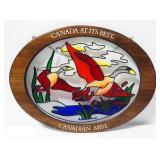 Stained Glass Style Window Hangings, Includes Canadian Mist Geese And Floral