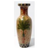 Large Vase With Botanical And Victorian Style Images, Approx 23.5" High