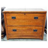 Lateral 2-Drawer Filing Cabinet With Lock, Unlocked, No Key, 30.5" High x 39" Wide x 20" Deep, Some 