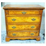 Side Table With 4 Total Drawers And Hinged Flip Top (Converts Into Table-Like Top), 28" High x 28.5"