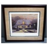 Thomas Kinkade (American, 1958-2012) "Christmas Eve" Print, Signed On Mat, Numbered 331/980, With CO