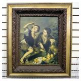 Bartolome Esteban Murillo (Spanish,  1617-1682) "Pasty Eater" Children Eating A Pie Print On Board, 