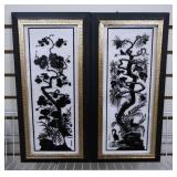 Oriental Themed Art, Various Sizes And Styles, Total Qty 4